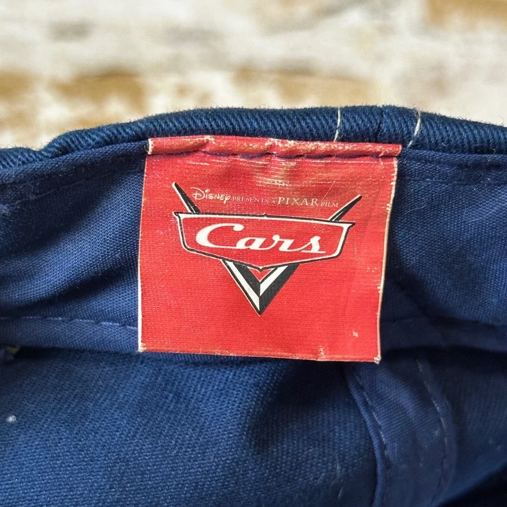Disney Cars Hat Boys OS Navy Blue Good Lightning McQueen Speed I Am Speed Cap